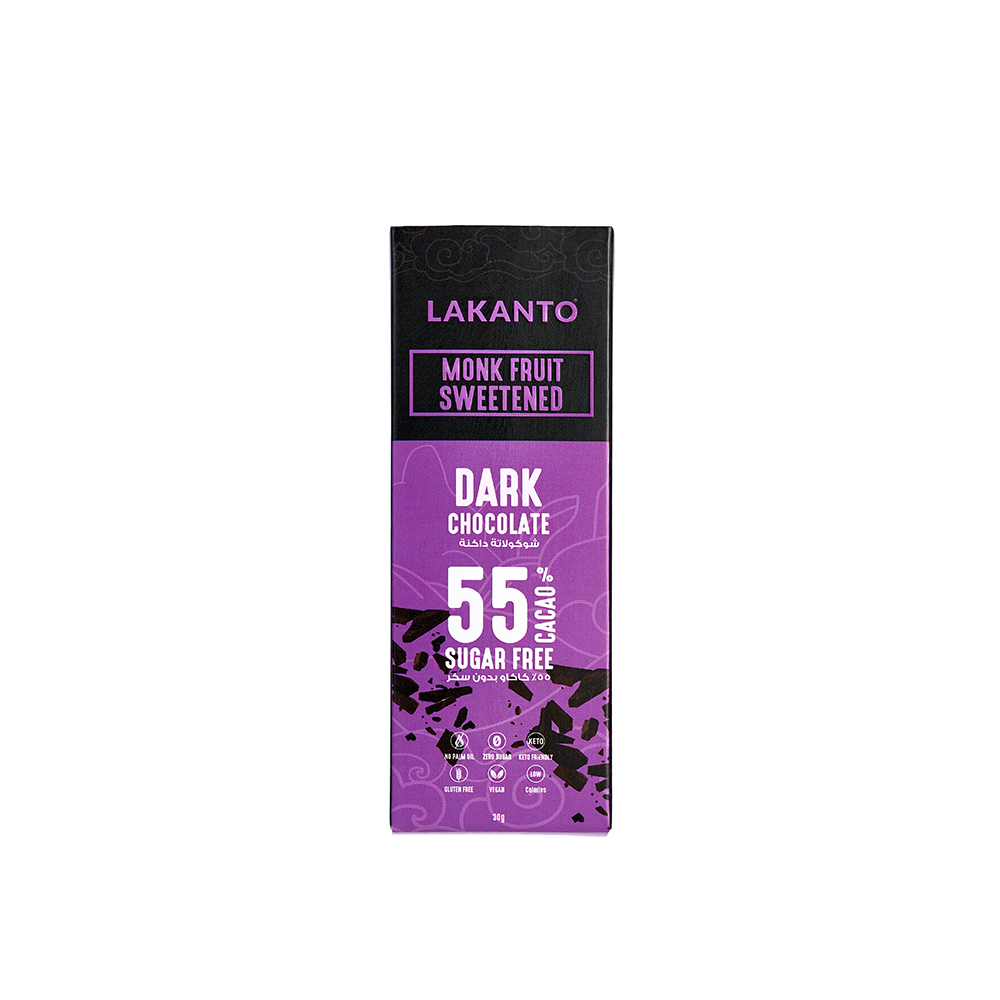 Dark Chocolate Bar Sweetened With Monk Fruit - 30g