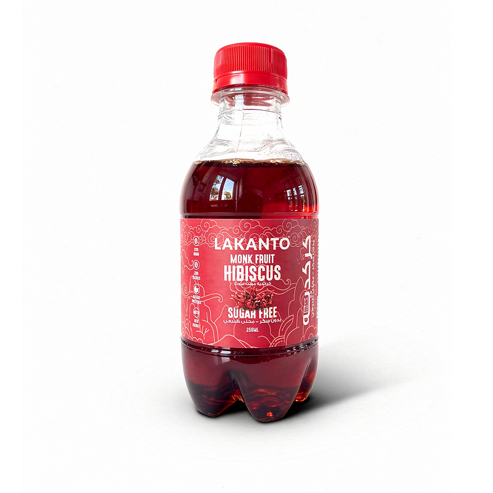 Carbonated Hibiscus Naturally Sweetened with Monkfruit - 250 ml